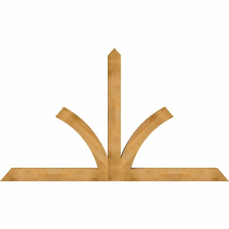 Ekena Millwork Richland Rough Sawn Timber Gable Bracket, Western Red Cedar, 108"W x 63"H x 6"D x 6"F, 14/12 Pitch GBW108X63X0606RIC00RWR